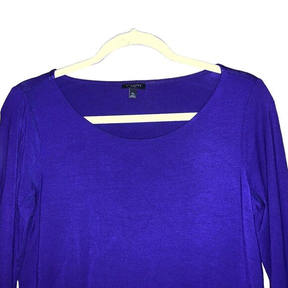 Talbots Top Womens Small Petite Purple Round Neck Seamless Stretch Blouse Ladies - Picture 2 of 7